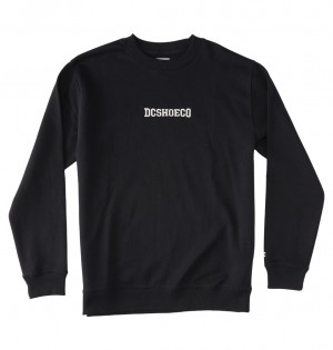 Black DC Shoes Baseline - Sweatshirt | 740KLSXAN