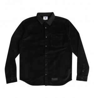 Black DC Shoes Closed Lines - Long Sleeve Shirt | 598JISZBE