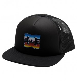 Black DC Shoes Gas Station - Trucker Cap | 948PGLFEQ