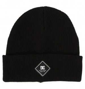 Black DC Shoes Label - Beanie | 012MVFQKZ