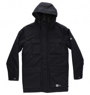 Black DC Shoes Maybury - Hooded Parka | 480RFJELM