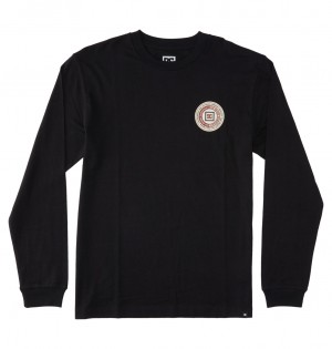 Black DC Shoes Old Head - Long Sleeve T-Shirt | 062GHNMSW