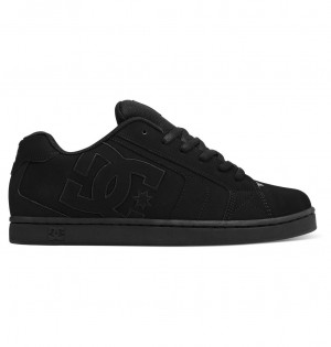 Black / Black / Black DC Shoes Net - Leather Shoes | 528UXIZWY