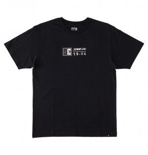 Black / Greystone DC Shoes DC Split Star - T-Shirt | 781ZQOXCD