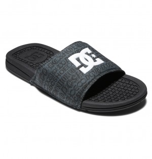 Black / White Print DC Shoes Bolsa - Sandals | 673ILEXBZ