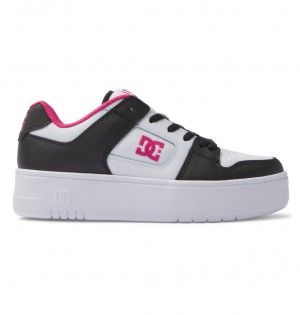 Black / White / Pink DC Shoes Manteca 4 Platform - Flatform Shoes | 428AZPCOU