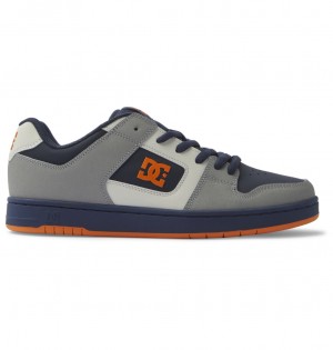 Dc Navy / Orange DC Shoes Manteca - Leather Shoes | 765VULKRX