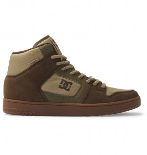 Dk Choc / Military DC Shoes Manteca 4 Hi Wr - High-Top Leather Shoes | 708XGTMWV