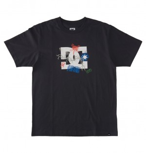 Ebony DC Shoes Scribble - T-Shirt | 491ADZJTI