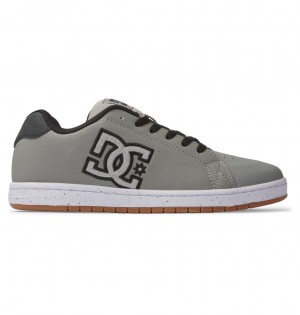 Grey / Grey / White DC Shoes Gaveler - Leather Shoes | 283BRDVZM