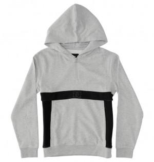 Heather Grey DC Shoes Optics - Zip-Up Hoodie 10-16 | 816YNMUEX