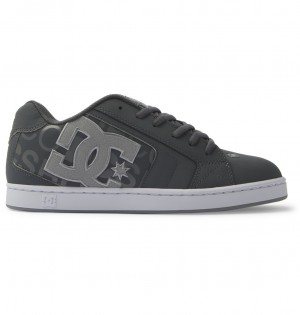 Heather Grey / White DC Shoes Net - Leather Shoes | 658KHEMLG