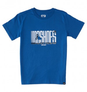 Nautical Blue DC Shoes On The Grind - T-Shirt 10-16 | 057SCMTPB