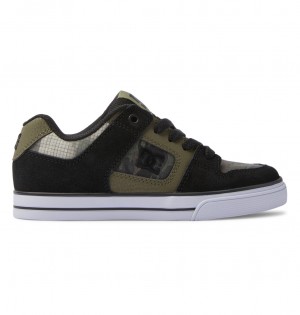 Olive Camouflage DC Shoes Pure - Leather Shoes | 857FHVLBX