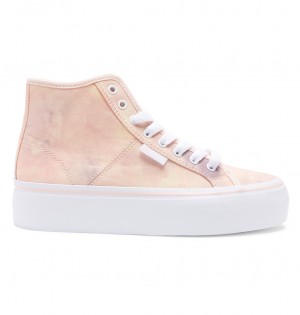 Peach Parfait DC Shoes Manual Hi Platform - High-Top Shoes | 896AJLTIF