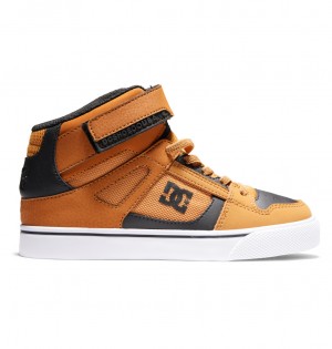 Wheat / Black DC Shoes Pure High-Top EV - High-Top Leather Shoes | 960UJPFLZ