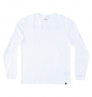 White DC Shoes All Smiles - Long Sleeve T-Shirt | 648AHWDPQ