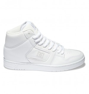 White / White / Battleship DC Shoes Manteca 4 Hi - High-Top Shoes | 012CVPZQL