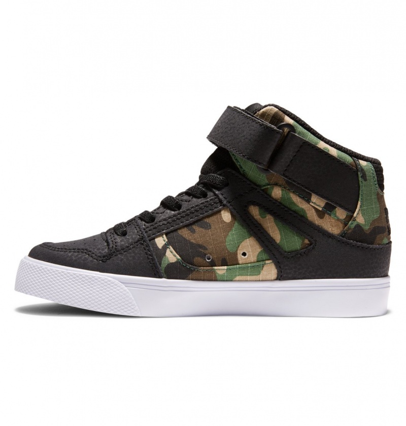 Black Camo DC Shoes Pure High-Top EV - High-Top Leather Shoes | 926XZYMSI