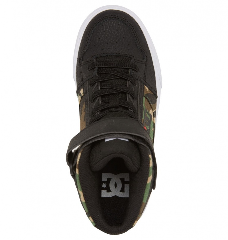 Black Camo DC Shoes Pure High-Top EV - High-Top Leather Shoes | 926XZYMSI