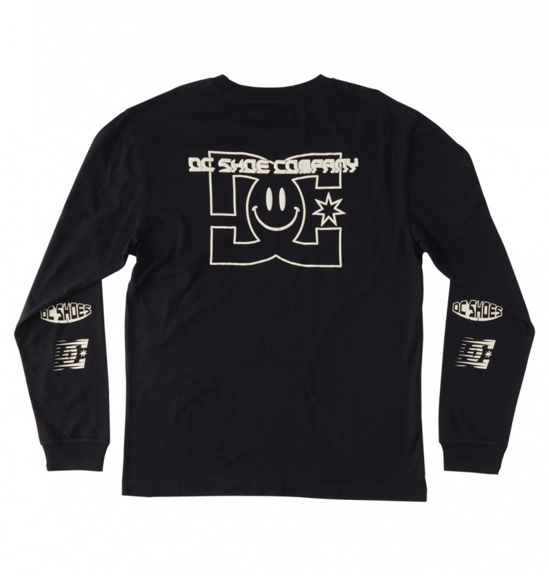 Black DC Shoes All Smiles - Long Sleeve T-Shirt | 264SCKLMT