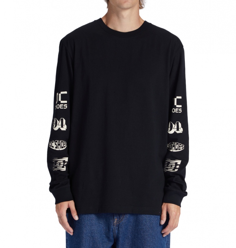 Black DC Shoes All Smiles - Long Sleeve T-Shirt | 264SCKLMT