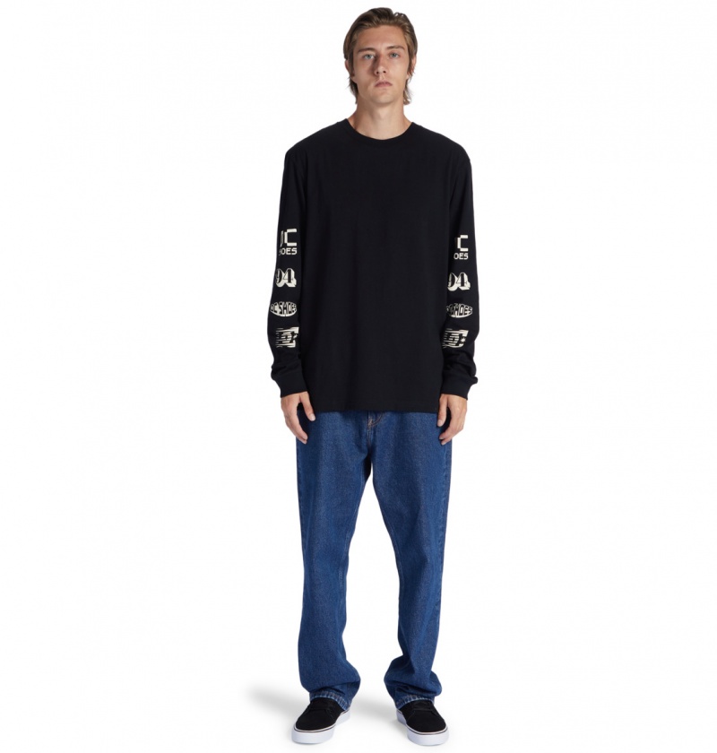 Black DC Shoes All Smiles - Long Sleeve T-Shirt | 264SCKLMT