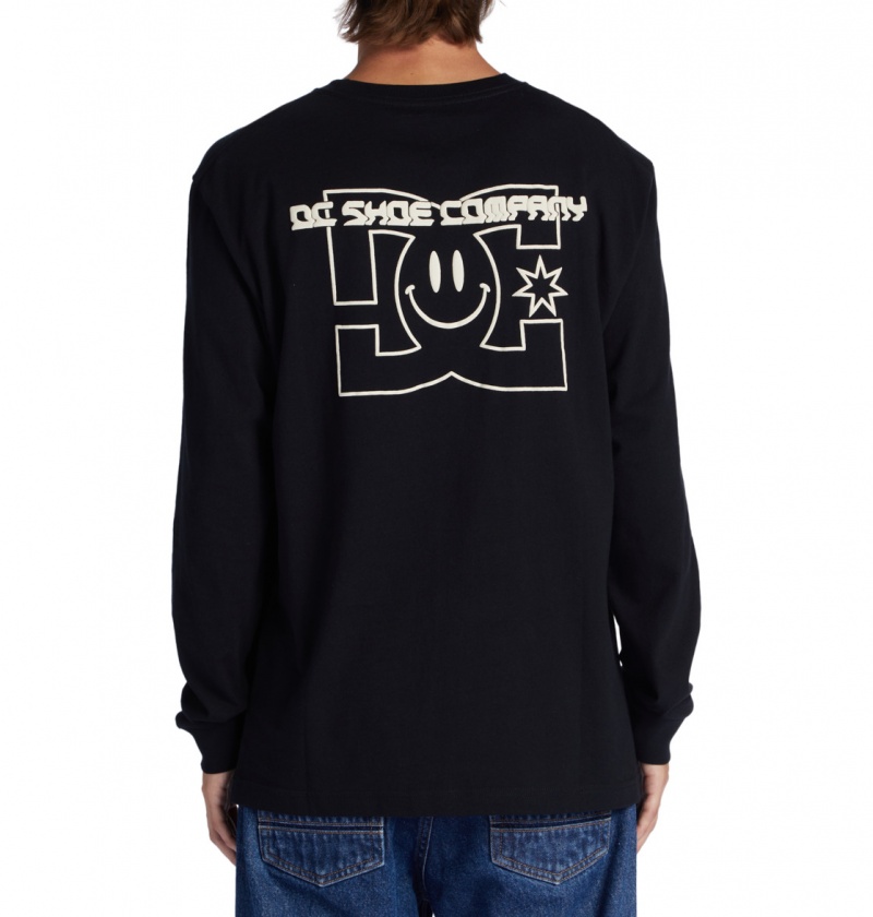 Black DC Shoes All Smiles - Long Sleeve T-Shirt | 264SCKLMT