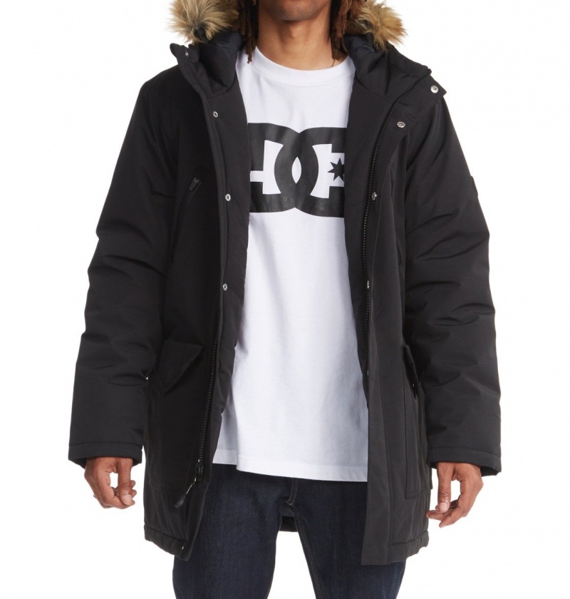 Black DC Shoes Bamberg - Water-Resistant Parka | 368ZUXNLG