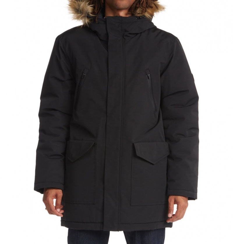 Black DC Shoes Bamberg - Water-Resistant Parka | 368ZUXNLG