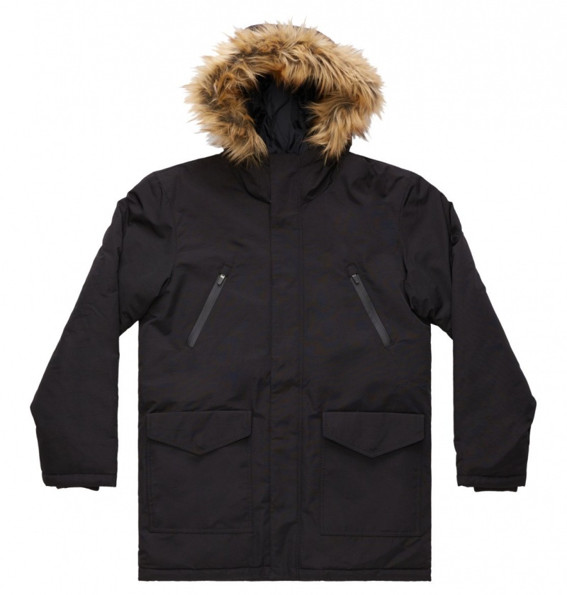 Black DC Shoes Bamberg - Water-Resistant Parka | 368ZUXNLG