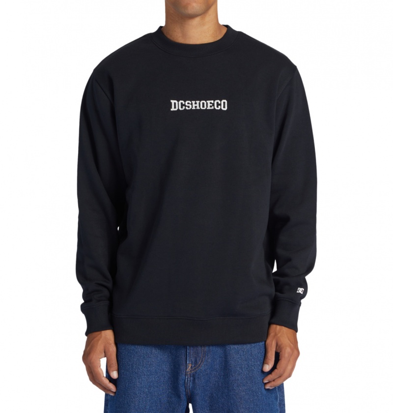 Black DC Shoes Baseline - Sweatshirt | 740KLSXAN