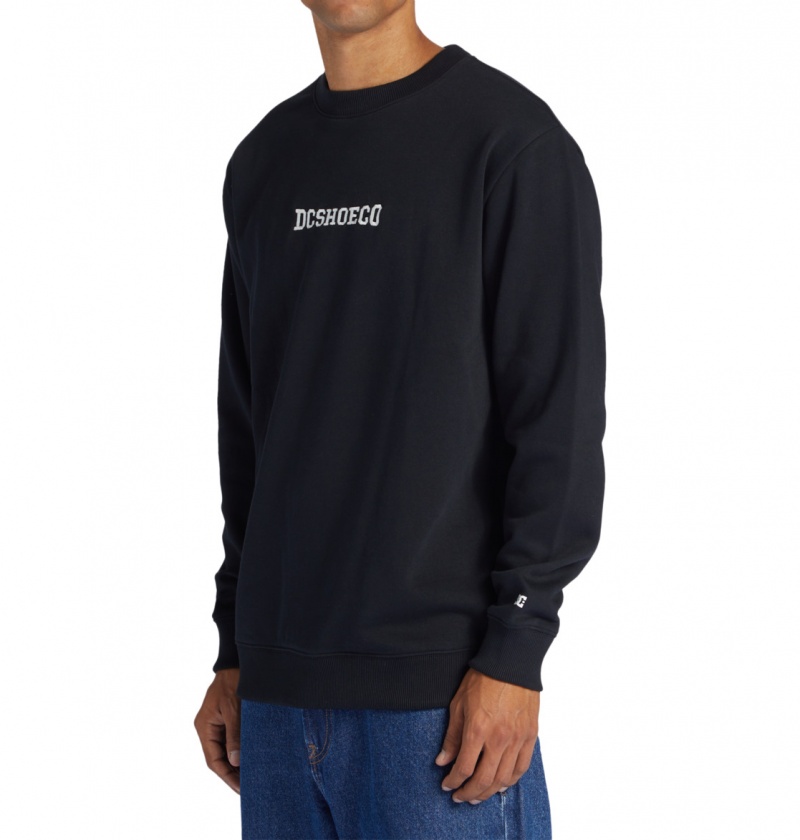 Black DC Shoes Baseline - Sweatshirt | 740KLSXAN