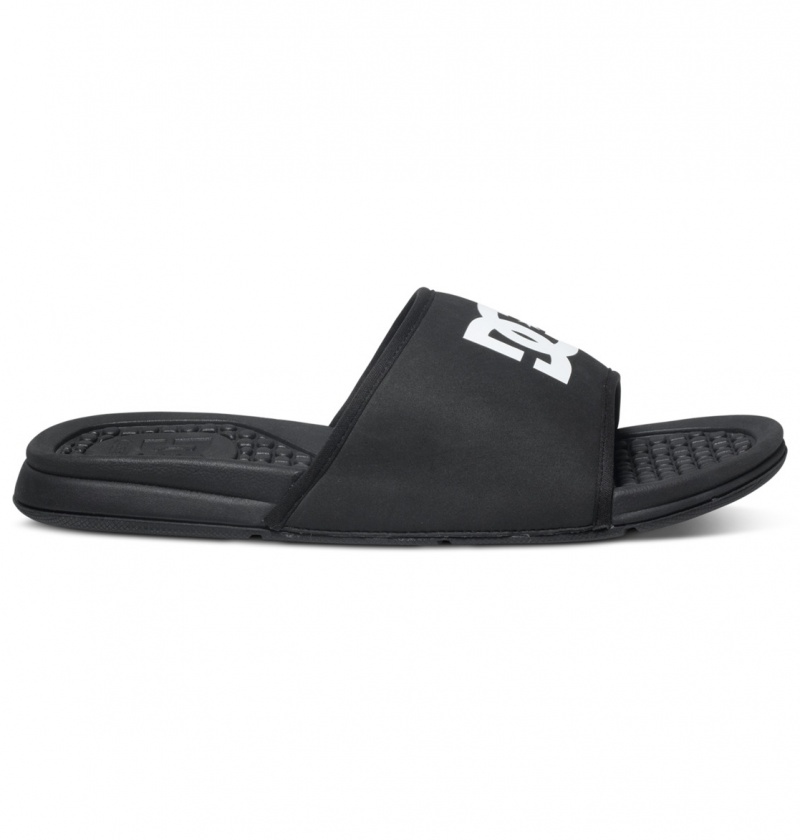 Black DC Shoes Bolsa - Slides Sandals | 485VDAWMQ