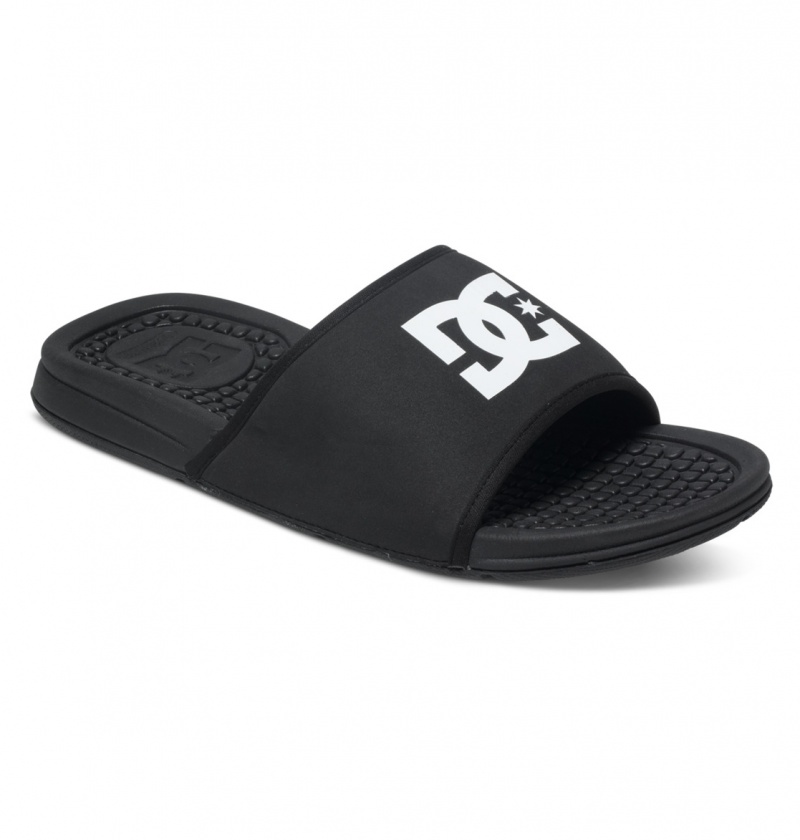 Black DC Shoes Bolsa - Slides Sandals | 485VDAWMQ