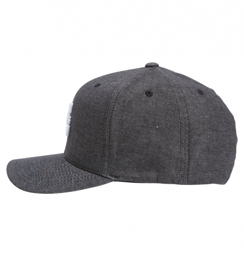 Black DC Shoes Capstar - Flexfit Cap | 481BVYEQC