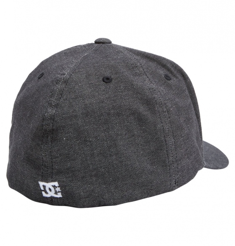 Black DC Shoes Capstar - Flexfit Cap | 481BVYEQC