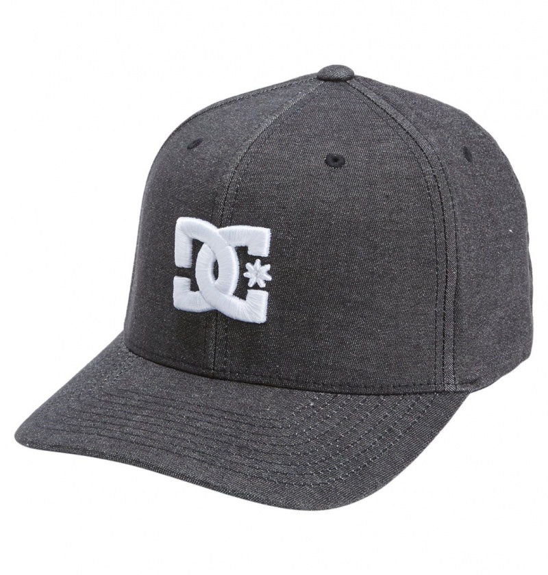 Black DC Shoes Capstar - Flexfit Cap | 481BVYEQC