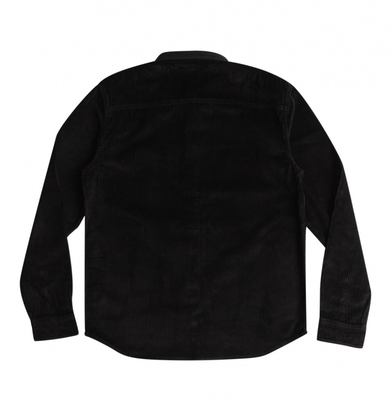 Black DC Shoes Closed Lines - Long Sleeve Shirt | 598JISZBE