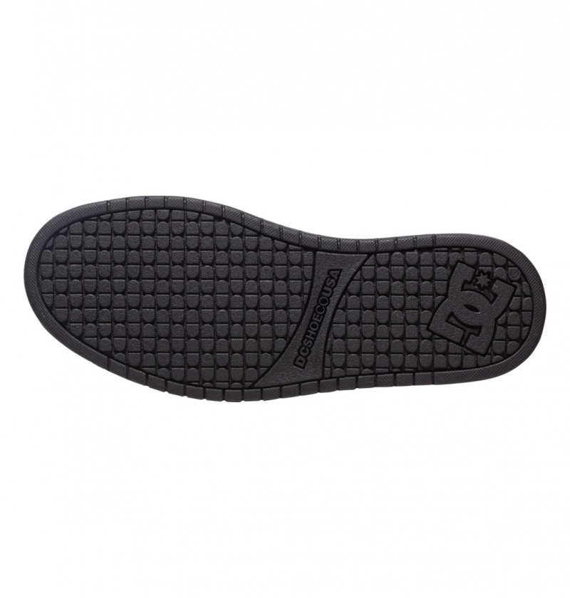 Black DC Shoes Court Graffik - Leather Shoes | 567AVIWJD