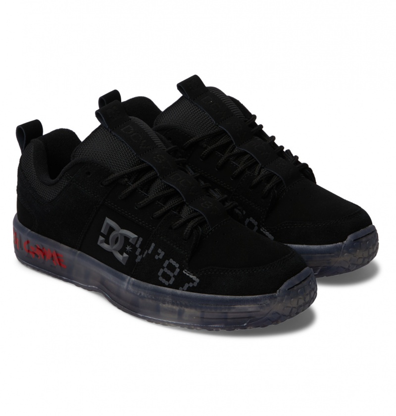 Black DC Shoes DCV87 Lynx - Leather Shoes | 012UMFZQN