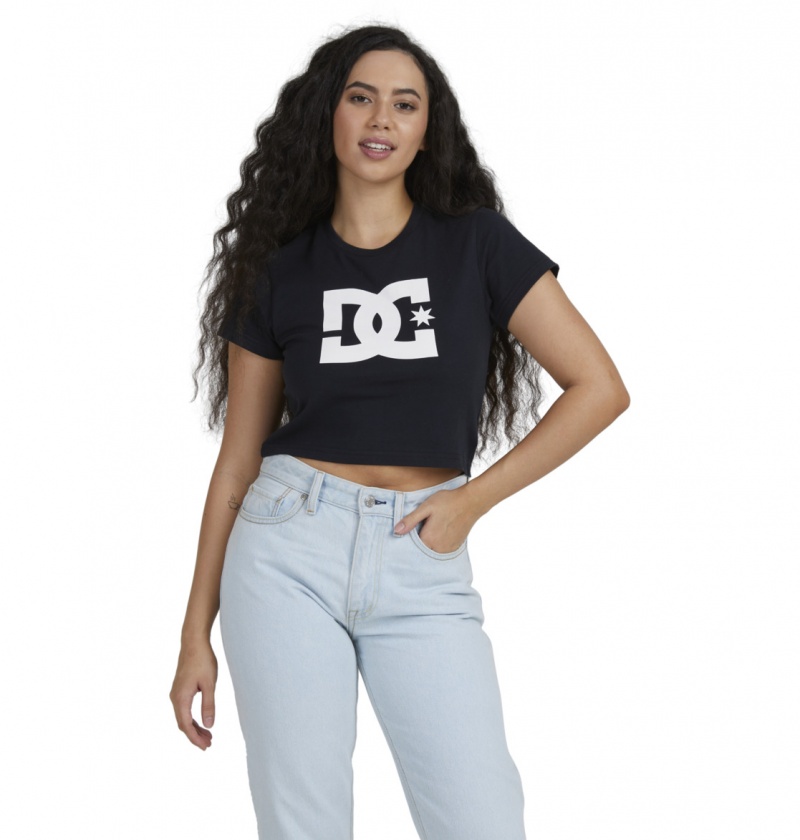 Black DC Shoes DC Star - Cropped T-Shirt | 846OBSLFE