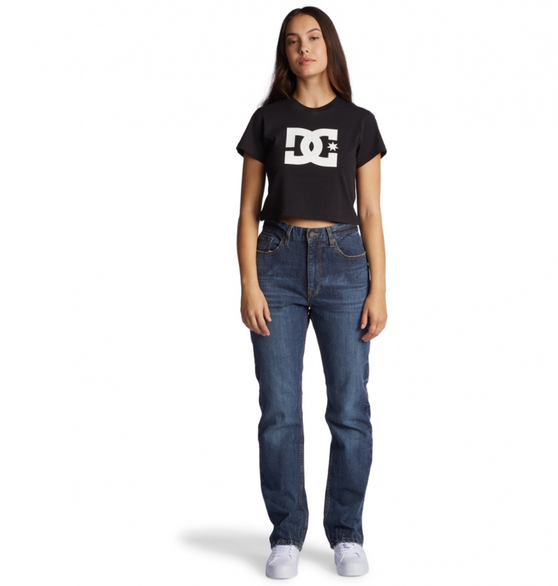 Black DC Shoes DC Star - Cropped T-Shirt | 846OBSLFE