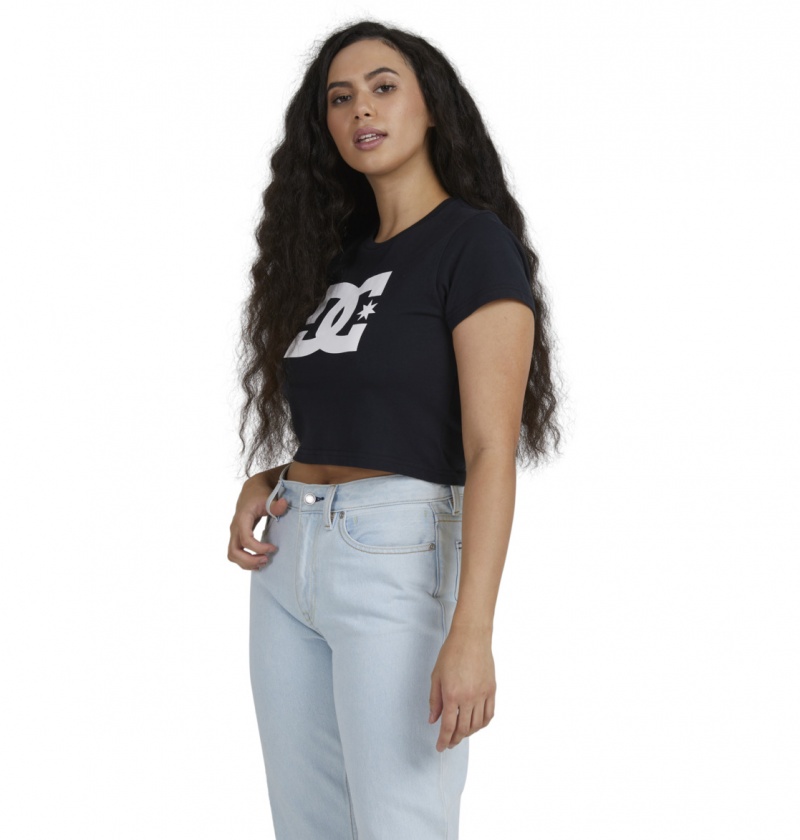 Black DC Shoes DC Star - Cropped T-Shirt | 846OBSLFE