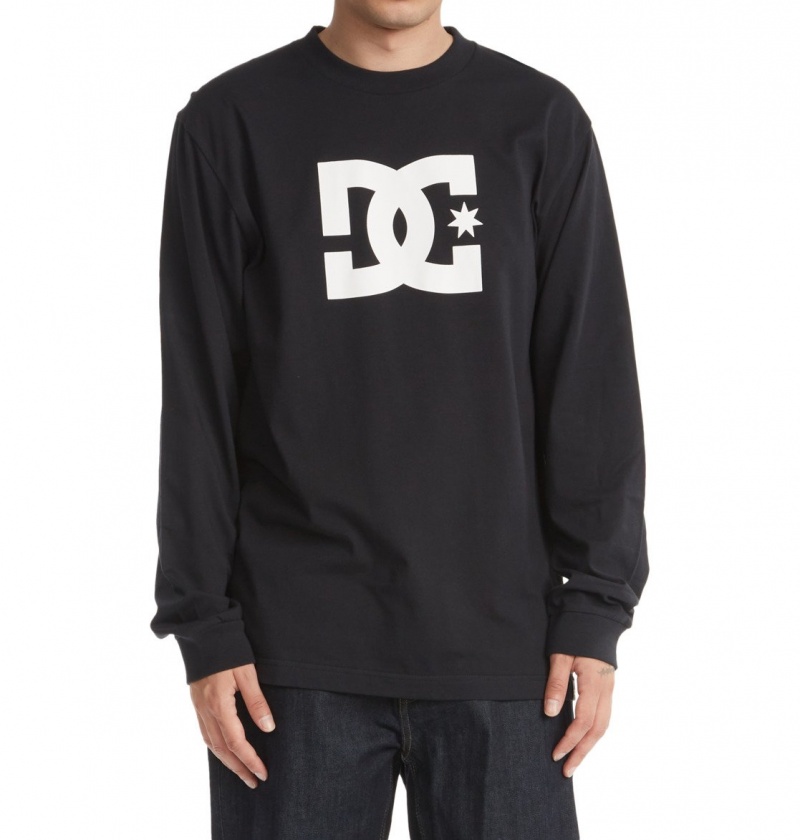 Black DC Shoes DC Star - Long Sleeve T-Shirt | 075NYSTQW