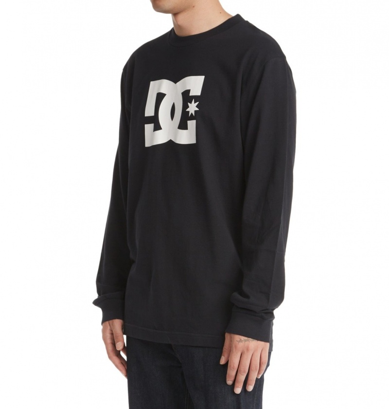 Black DC Shoes DC Star - Long Sleeve T-Shirt | 075NYSTQW