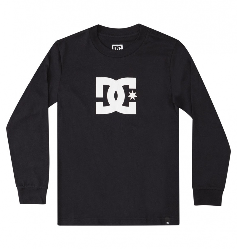 Black DC Shoes DC Star - Long Sleeve T-Shirt | 165GZIHAU