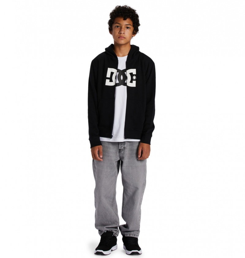 Black DC Shoes DC Star - Zip-Up Hoodie 10-16 | 067OLWGDP