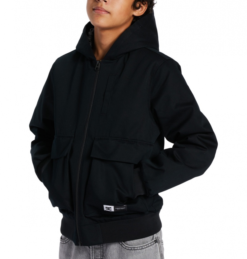 Black DC Shoes Escalate Padded - Workwear Jacket 10-16 | 468ZFPQBS