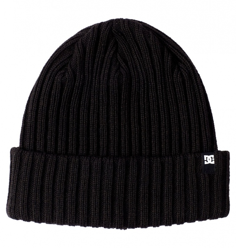 Black DC Shoes Fish N Destroy 2 - Cuffed Beanie | 037AJMUKX